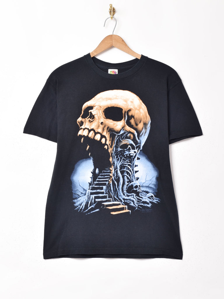 スカル プリントTシャツ