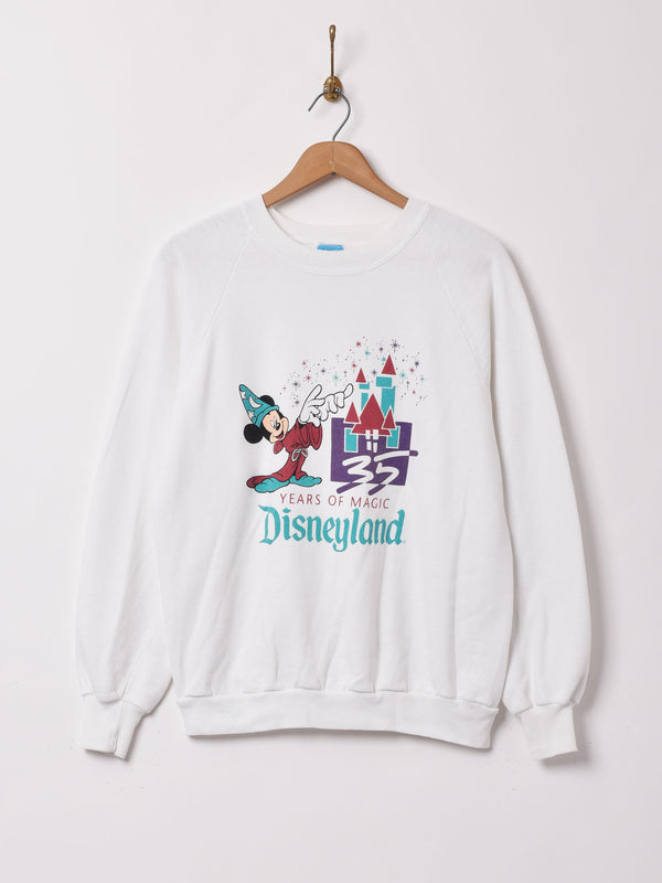 アメリカ製 Disneyland プリントスウェットシャツ