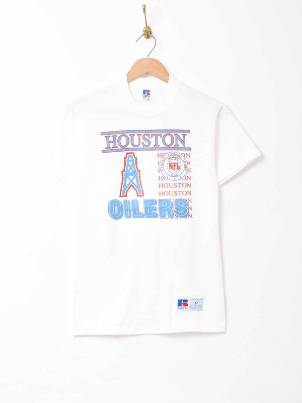 HUSTON OILERS NFLチームロゴプリントTシャツ
