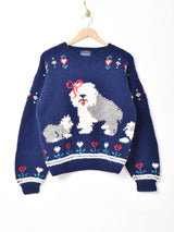 Woolrich アニマルモチーフ 刺繍セーター