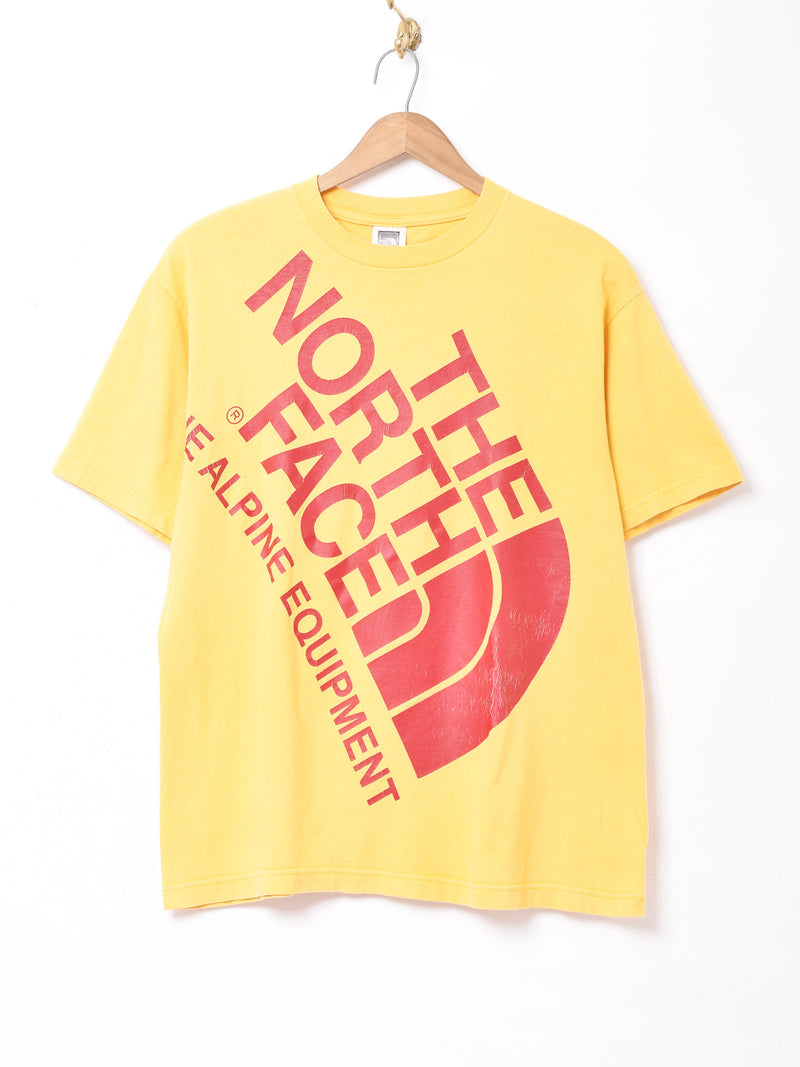 THE NORTH FACEロゴプリントTシャツ イエロー