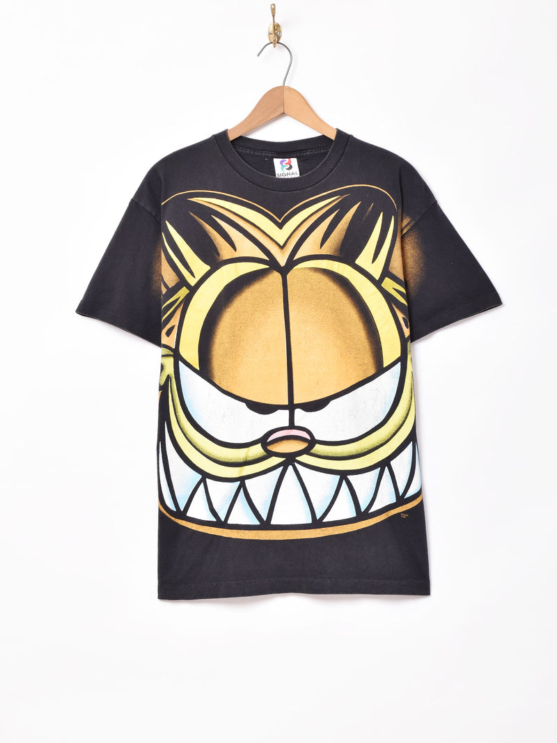 -ランクFlirts GARFIELD ガーフィールド 大判プリント キャラクタープリントTシャツ USA製 メンズL ヴィンテージ /eaa361518