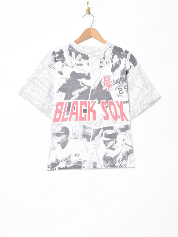 BLACK SOX ベースボール 総柄Tシャツ
