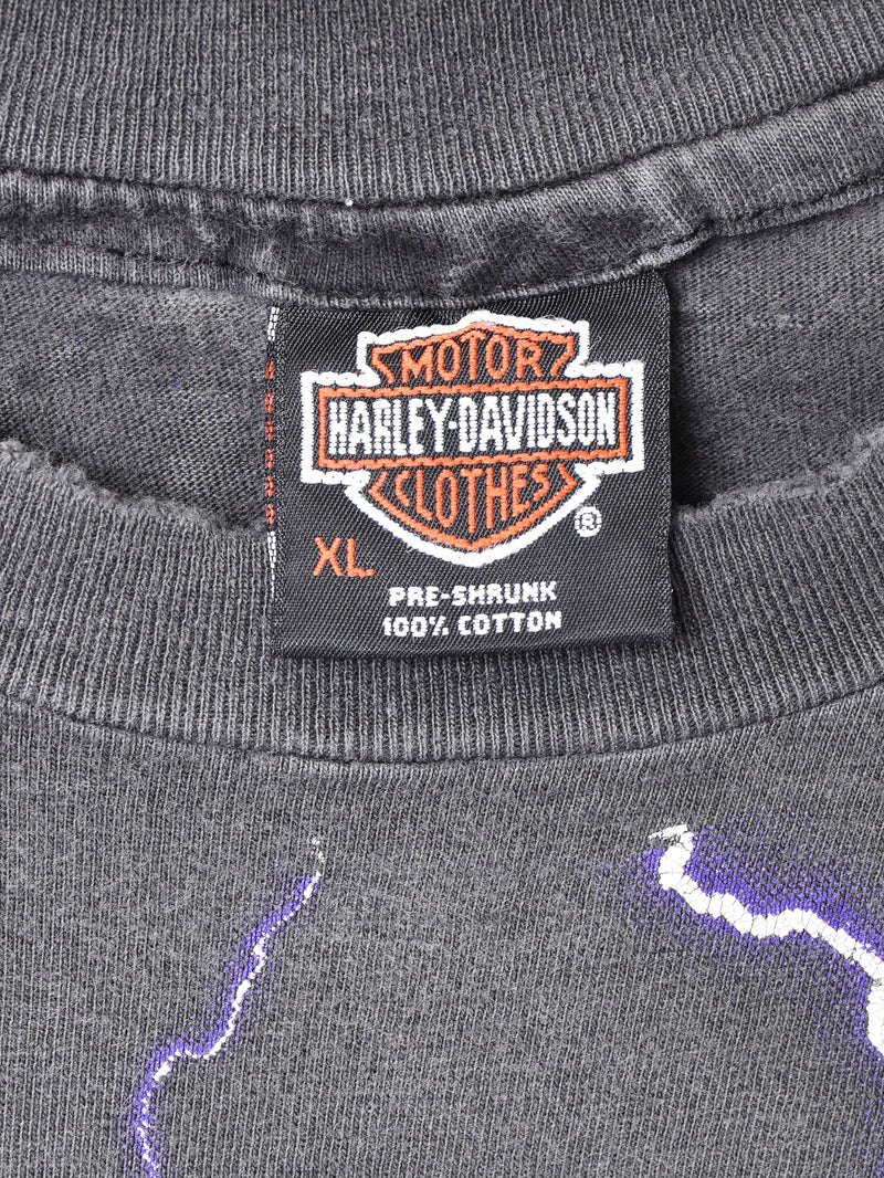 「HARLEY DAVIDSON」バイクプリントTシャツ