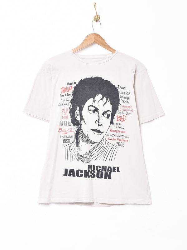 Michael Jackson イラストプリントTシャツ