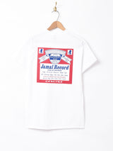【3色展開】レコードプリント Tシャツ