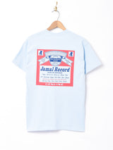 【3色展開】 レコードプリントTシャツ
