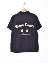 【3色展開】Backers ドーナツ刺繍レーヨンシャツ