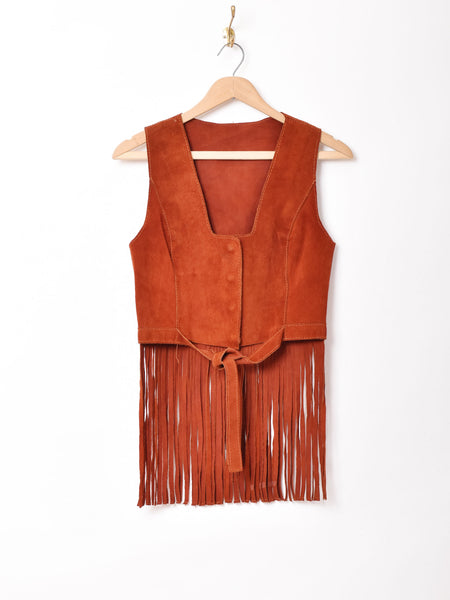 フリンジ スエードベスト ブラウン – 古着屋Top of the Hillのネット