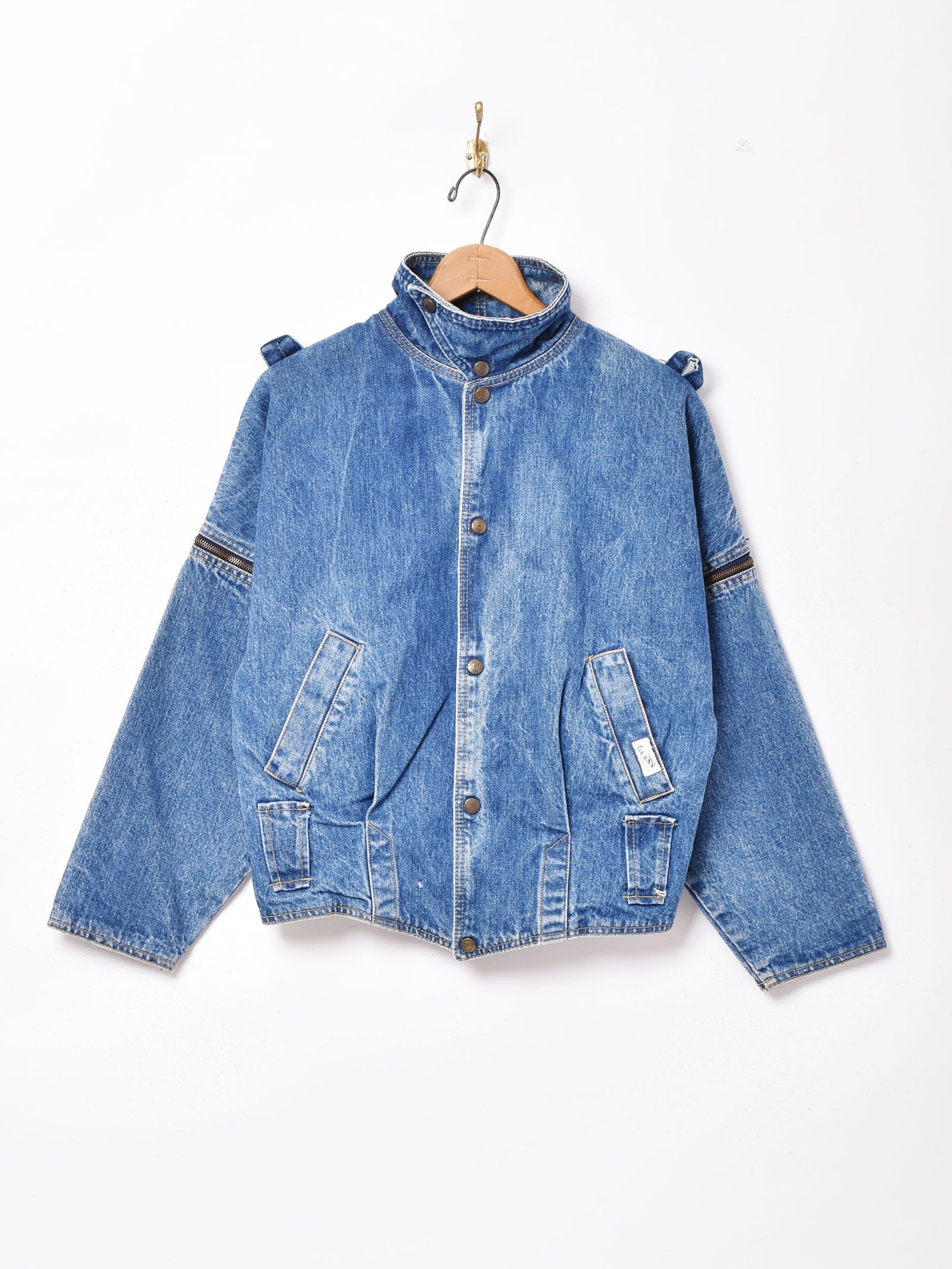 90's GUESS デザインデニムジャケット – 古着屋Top of the Hillの