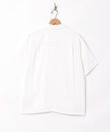 【5色展開】Backersリネンミックス オープンカラー 半袖シャツ