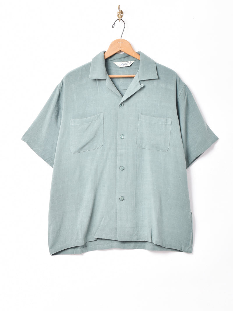 【5色展開】Backers リネンミックス オープンカラー 半袖シャツ