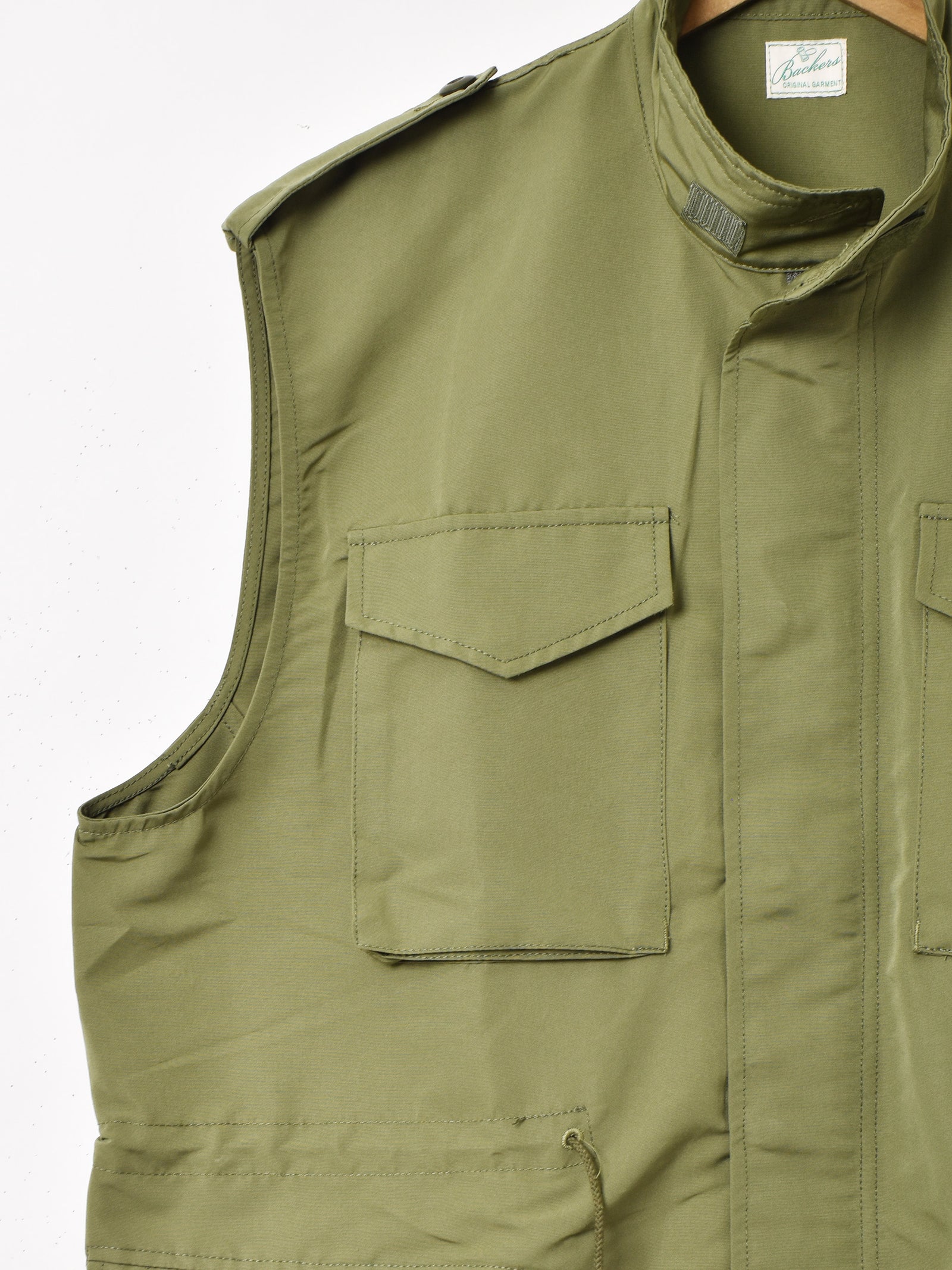 2色展開】Backers M-65 ジップアップ ベスト – 古着屋Top of the Hill 