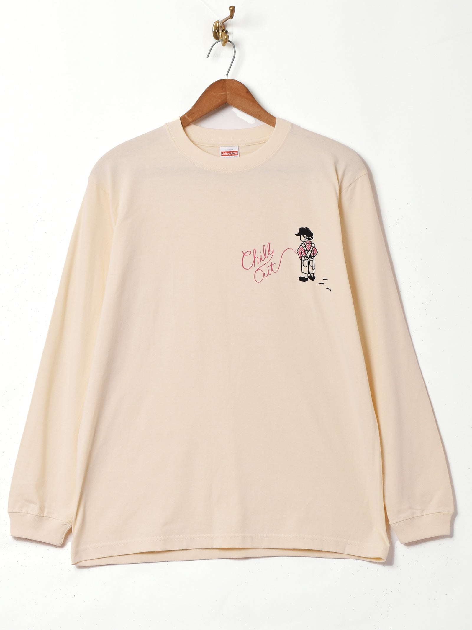 （きまぐれな古着屋さん ）全ての出会いに感謝ロンT Lサイズ 8/2(SAT)入荷】 90's-00's white print t-shirt 【通販について
