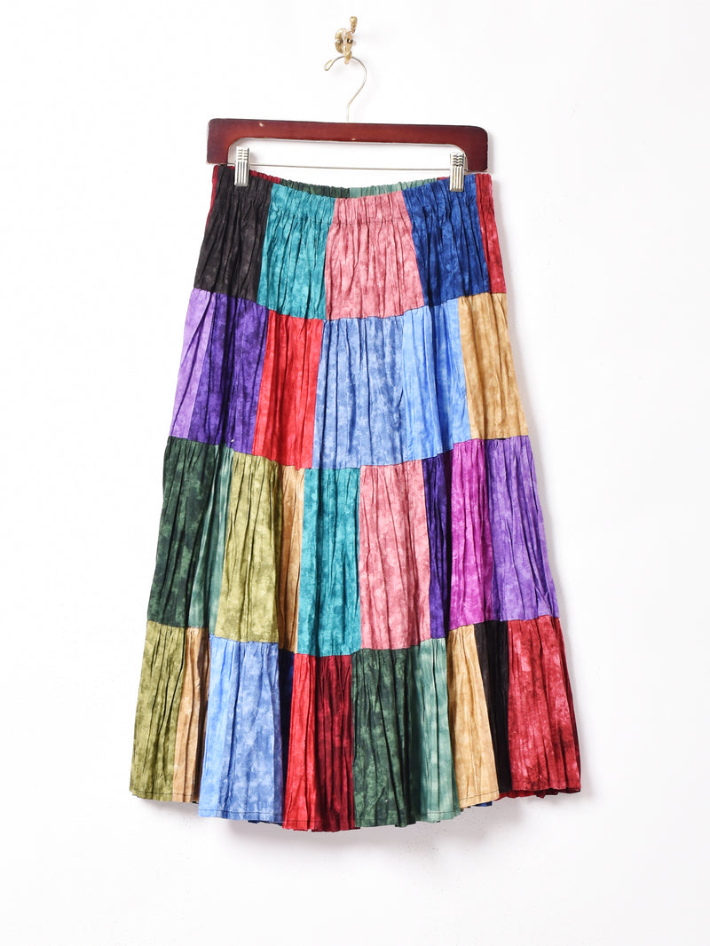 パッチワーク タイダイ染めスカート – 古着屋 のネット