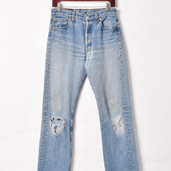 商品画像：ポーランド製 Levi's 501濃紺先染めジーンズ 古着/実寸W36L33 2