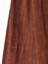 スエード 刺繍 フレアスカート