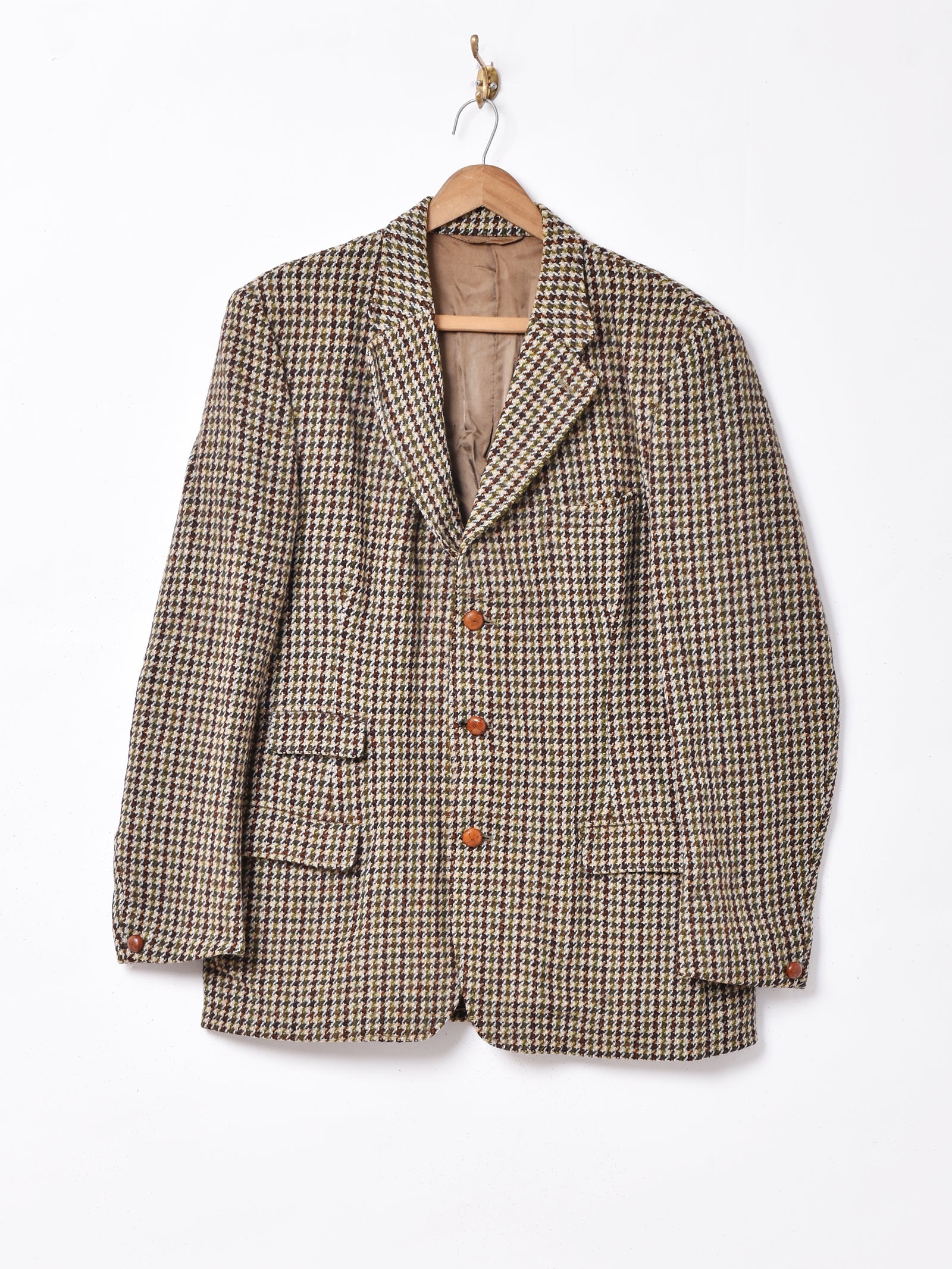 Harris Tweed ガンクラブチェック ウールジャケット – 古着屋Top of the Hillのネット通販サイト