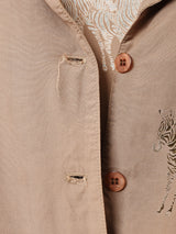 アニマルデザイン 半袖 オープンカラーシャツ