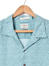 L.L.Bean 総柄半袖オープンカラーシャツ