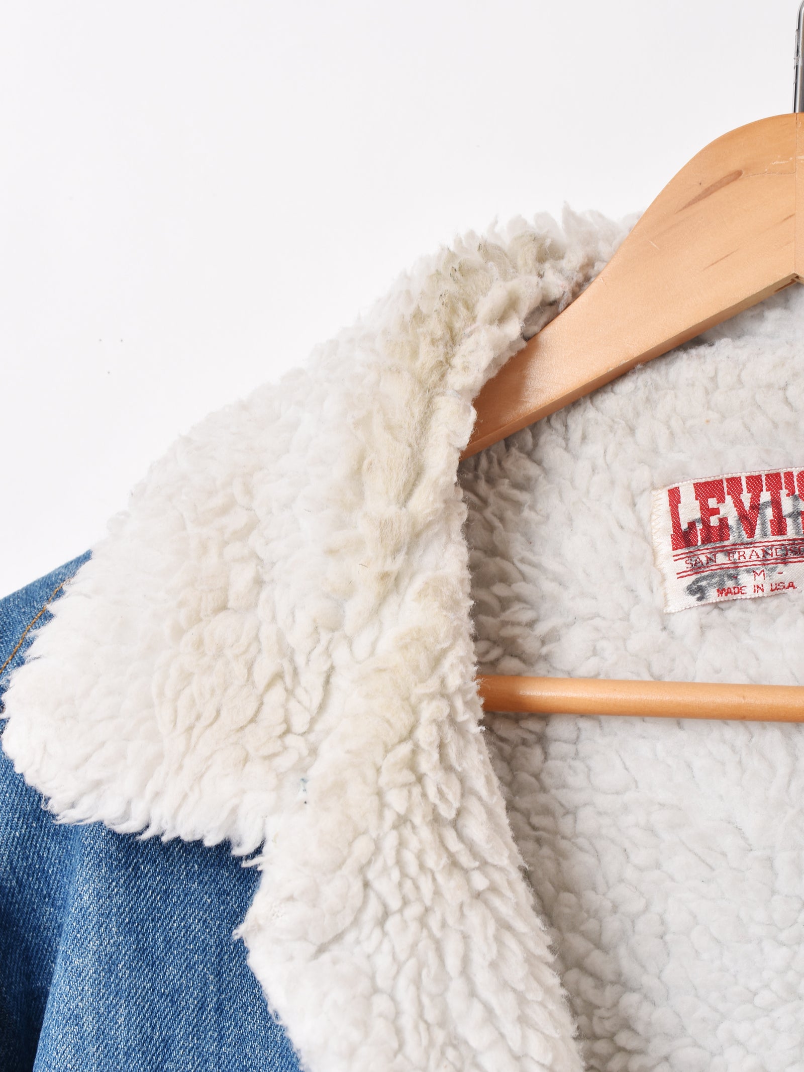 アメリカ製 Levi's パッチ付き ボア デニムジャケット – 古着屋