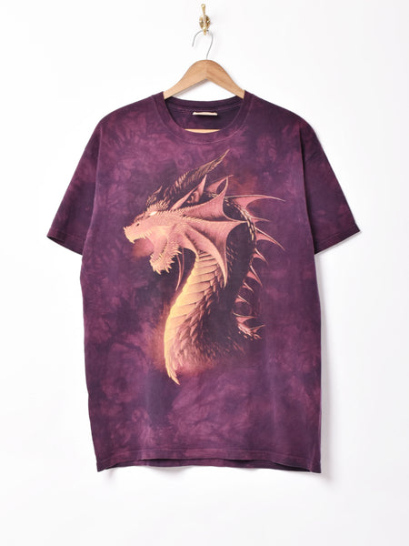 THE MOUNTAIN ドラゴンプリントTシャツ – 古着屋Top of the Hillの