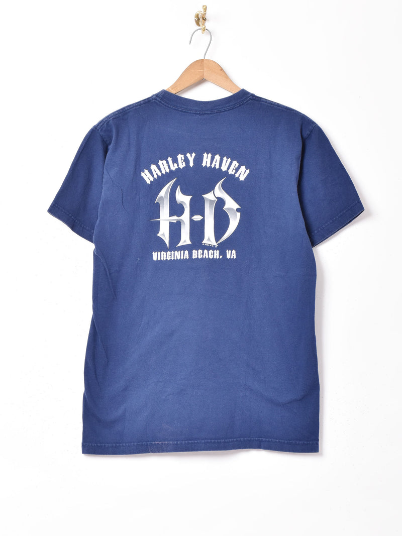 Harley Davidson 両面 プリントTシャツ