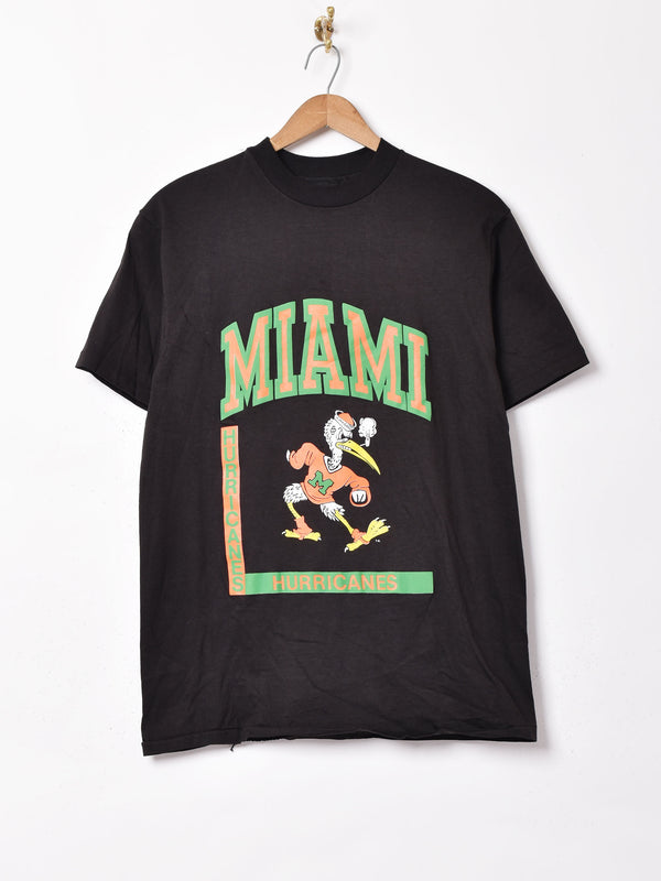 アメリカ製 Miami Hurricanes プリントTシャツ