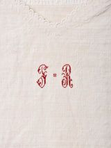 イニシャル刺繍 アンティークリネン ナイティドレス
