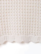 透かし編み 7分袖セーター