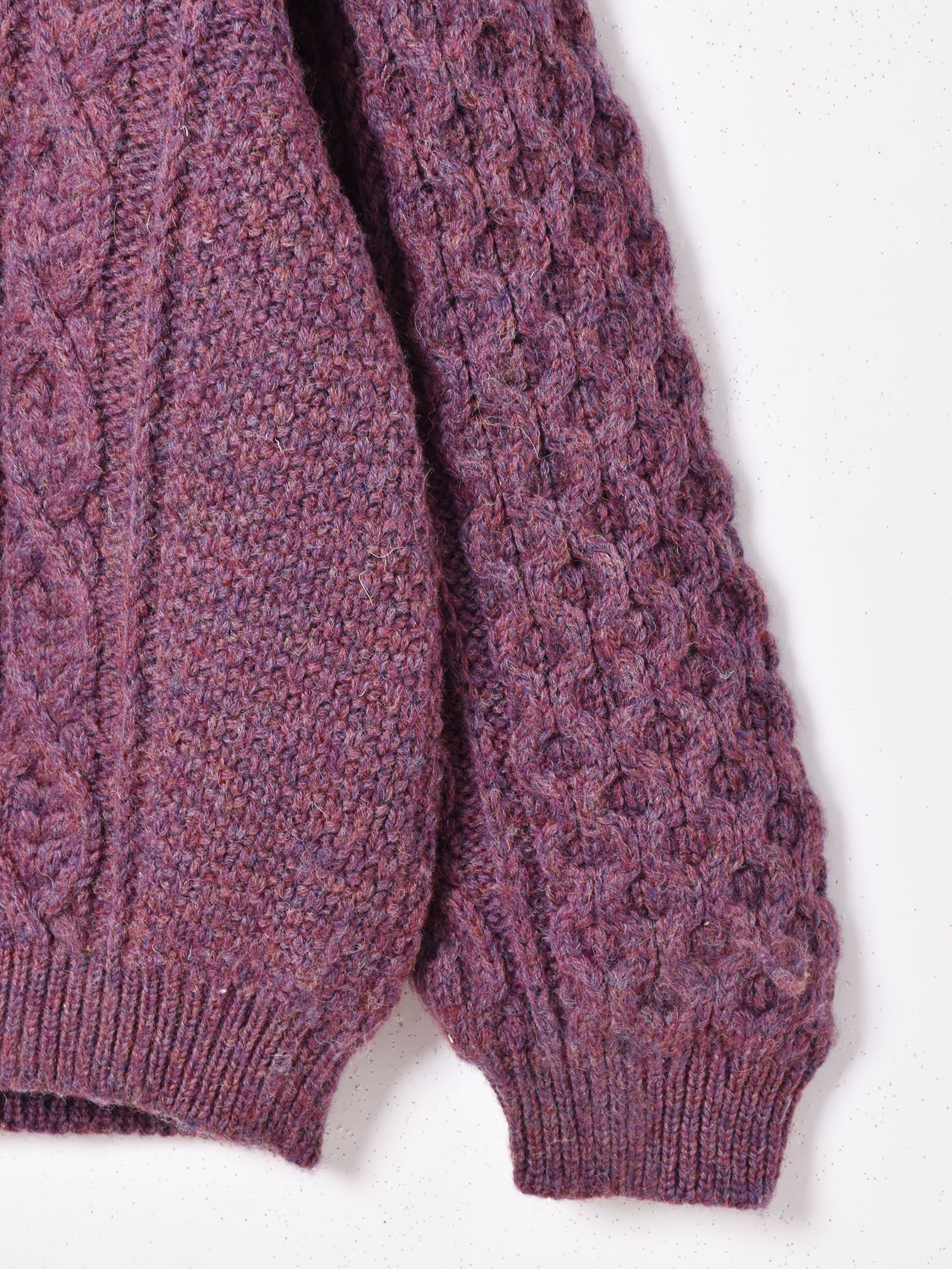 アイルランド製 パープル アランセーター – 古着屋Top of the Hillの