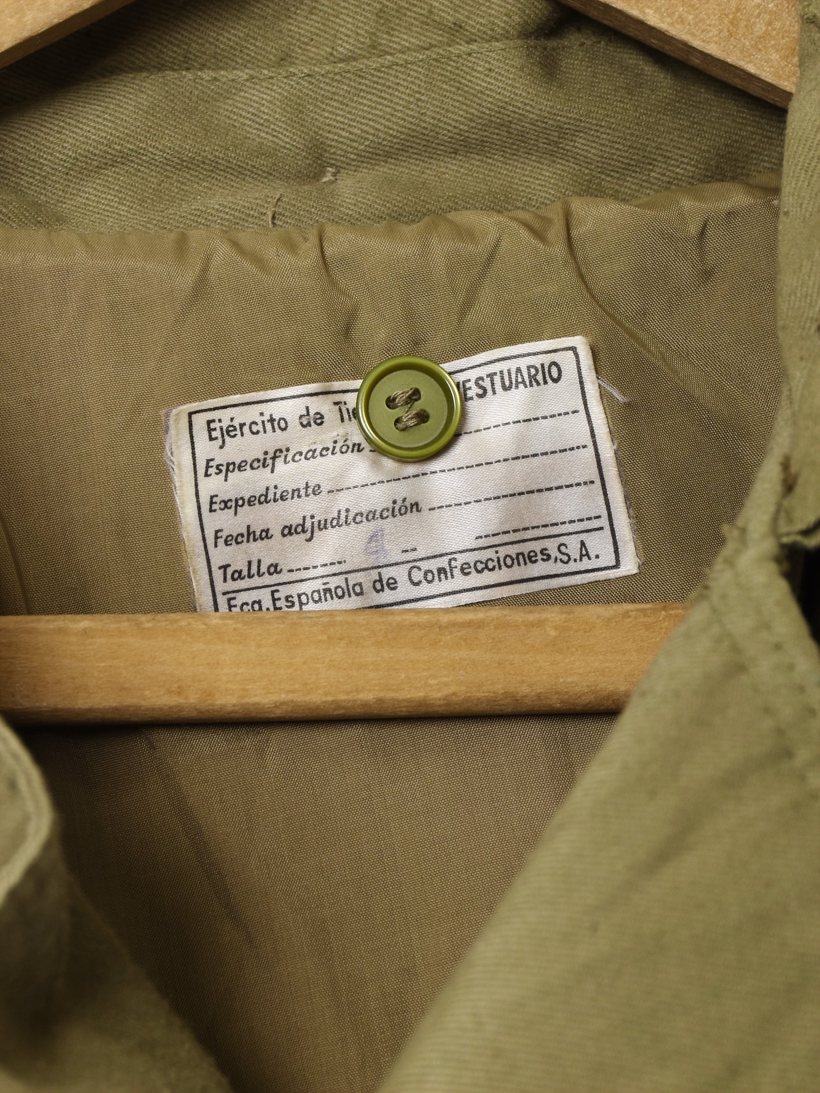 CONFECCIONES PESANZスペイン軍 レザートレンチレザーコート本革