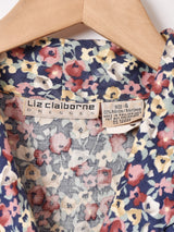 LizClaibone 花柄 オープンカラー 長袖ワンピース