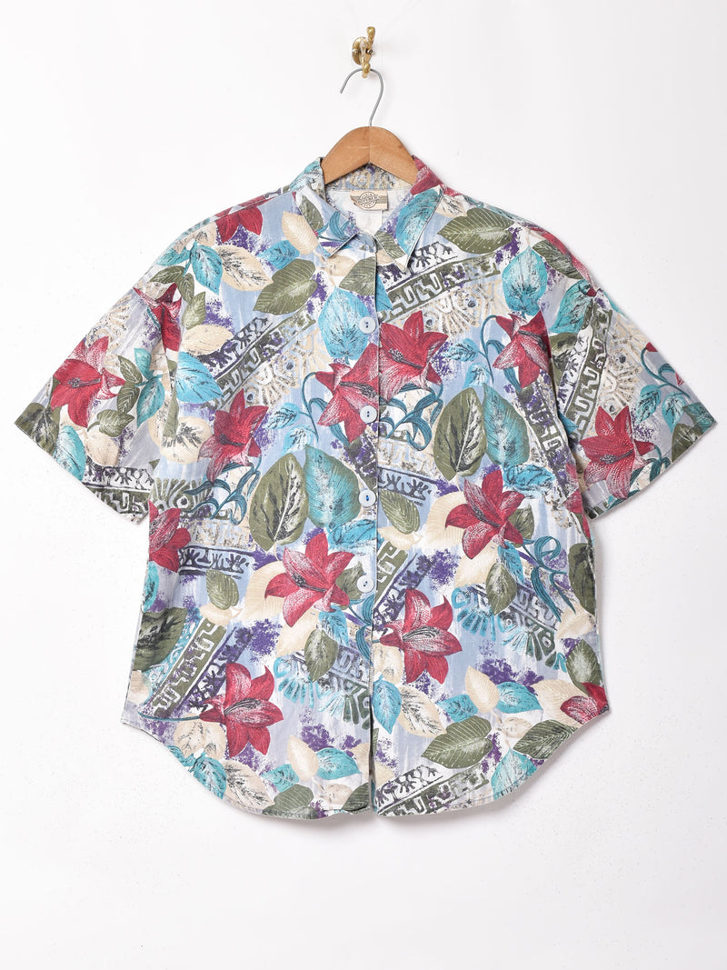 花柄 半袖シャツ