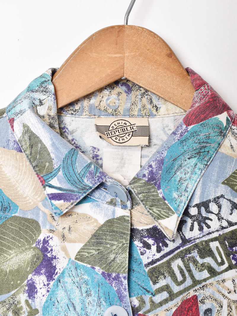 花柄 半袖シャツ