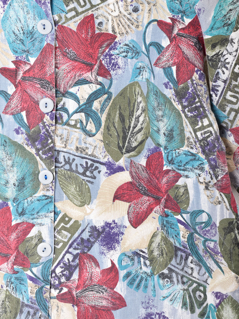 花柄 半袖シャツ