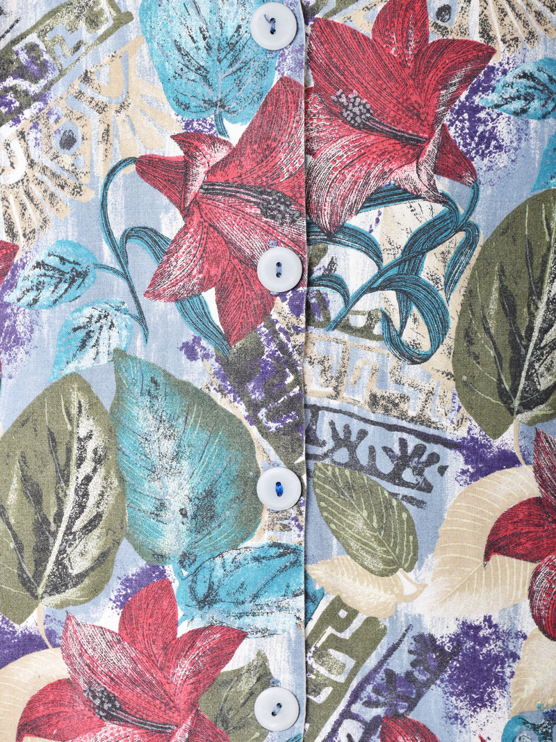 花柄 半袖シャツ