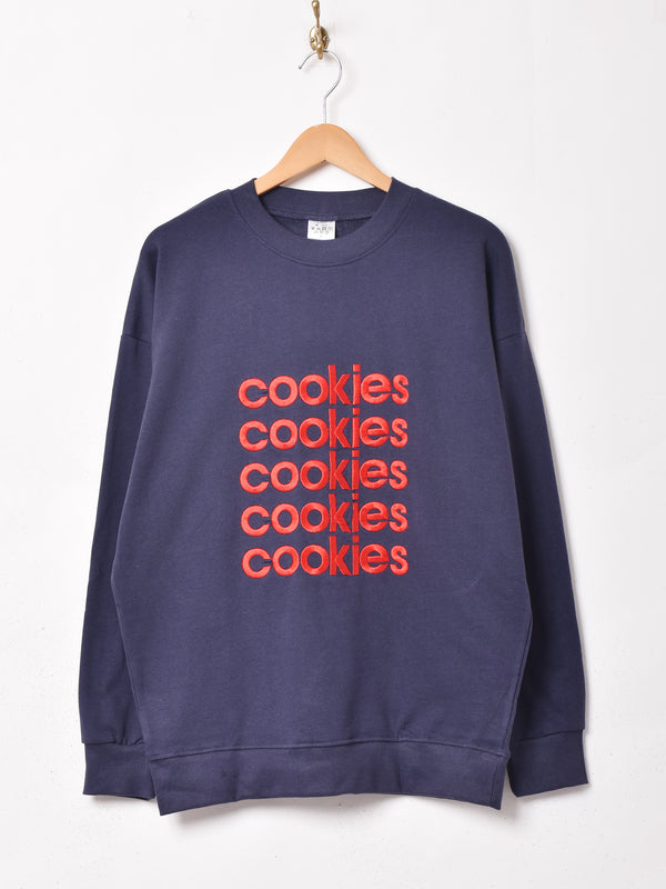 刺繍 スウェットシャツ【Cookies】