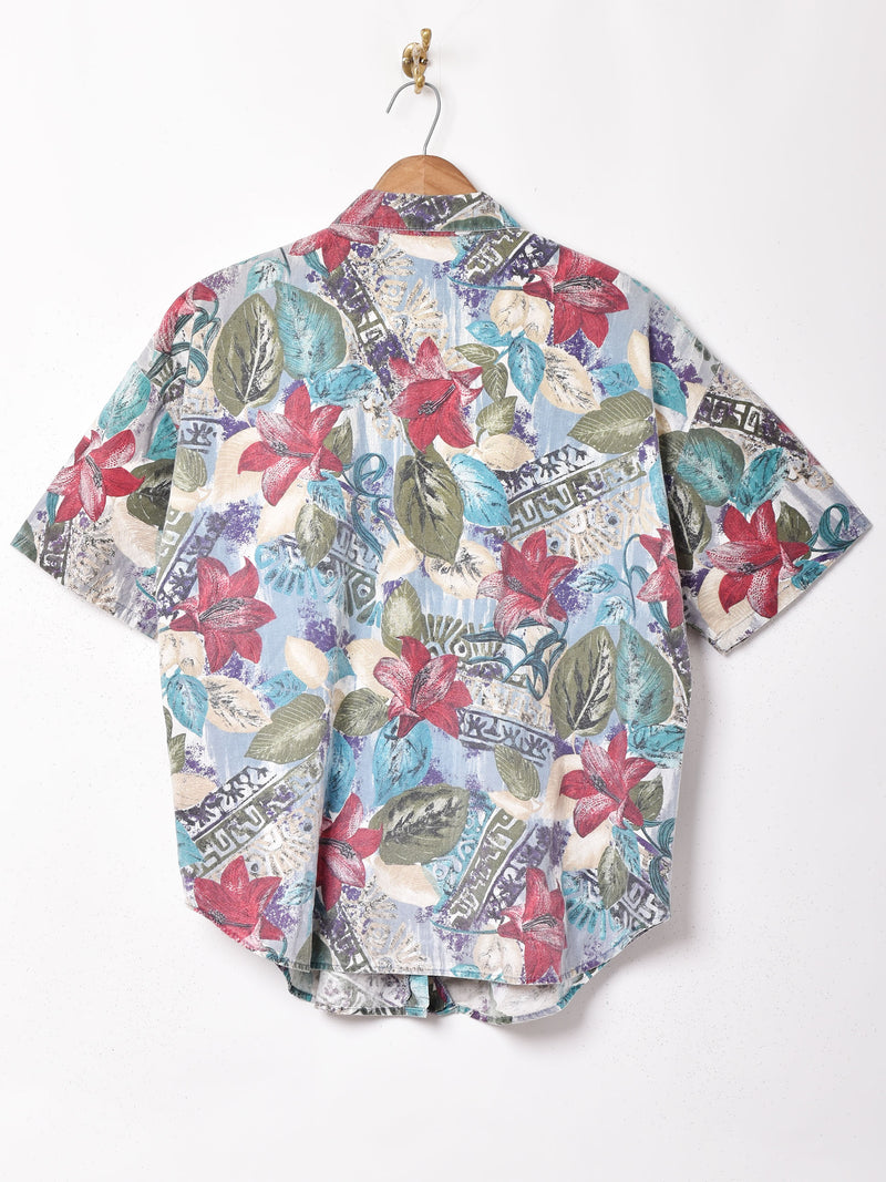花柄 半袖シャツ