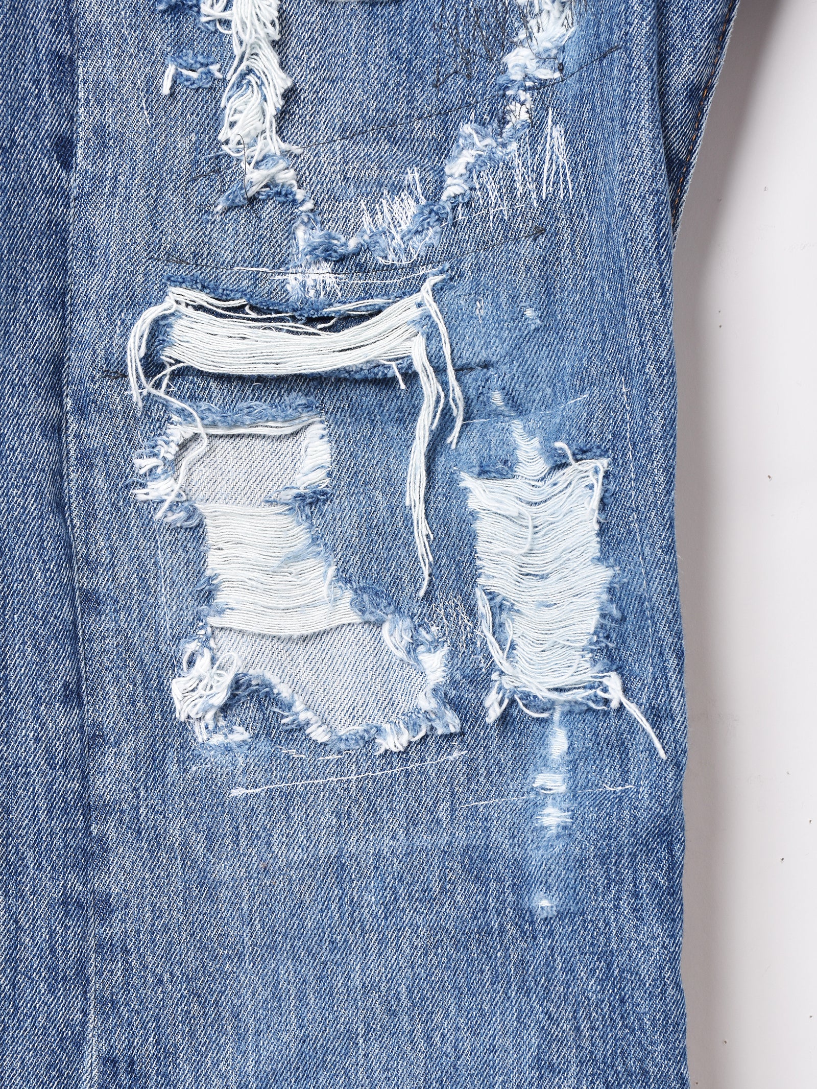 リメイク バングラディッシュ製 Levi's 501 ダメージデニムパンツ W35