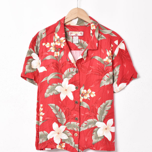 HAWAI ハワイ 100%コットン ET211HA 100cm×190cm C90-A885 (Off white floral), Men 100% Cotton Aloha Shirt
