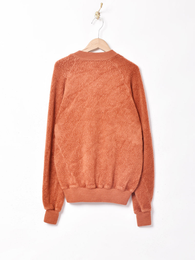 Vネック 長袖 リブトップス