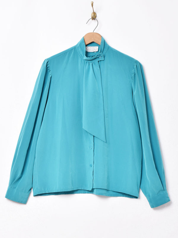 スカーフカラー 長袖トップス