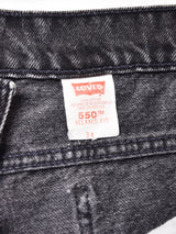 Levi's 550 ブラックデニムショートパンツ W34