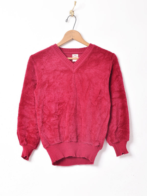 ベロアリブトップス