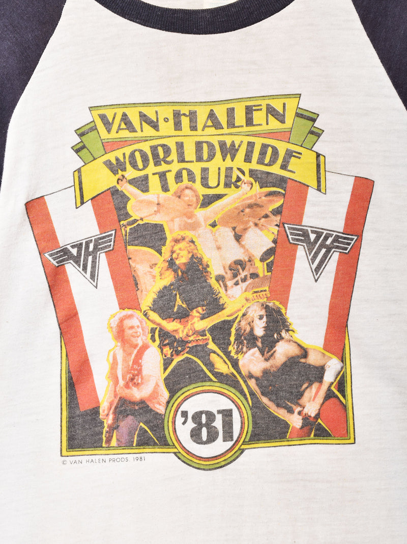 80's  アメリカ製 VAN HALEN 両面プリント ラグランTシャツ