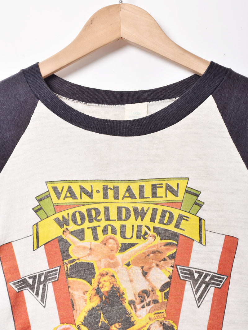アメリカ製 ヴァン・ヘイレン Van Halen ラグランバンドT - Tシャツ