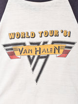 80's  アメリカ製 VAN HALEN 両面プリント ラグランTシャツ