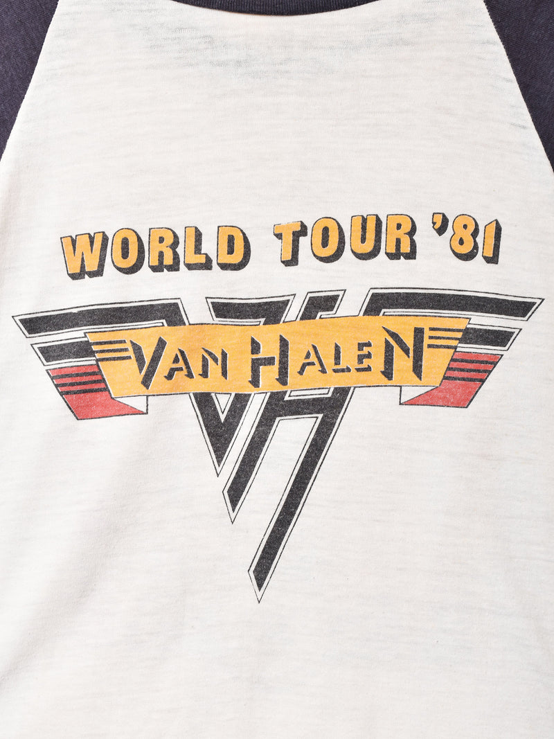 80's アメリカ製 VAN HALEN 両面プリント ラグランTシャツ – 古着屋Top 