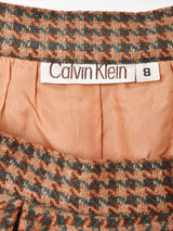 Calvin Klein ハウンドトゥース フレアスカート